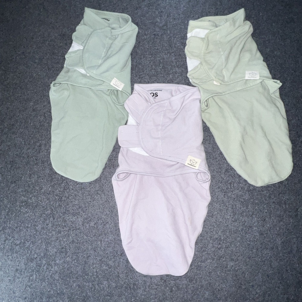 KeaBabies 3-Pack Organic Baby Swaddle Sleep Sacks Newborns 0-3 Months 100%Cotton